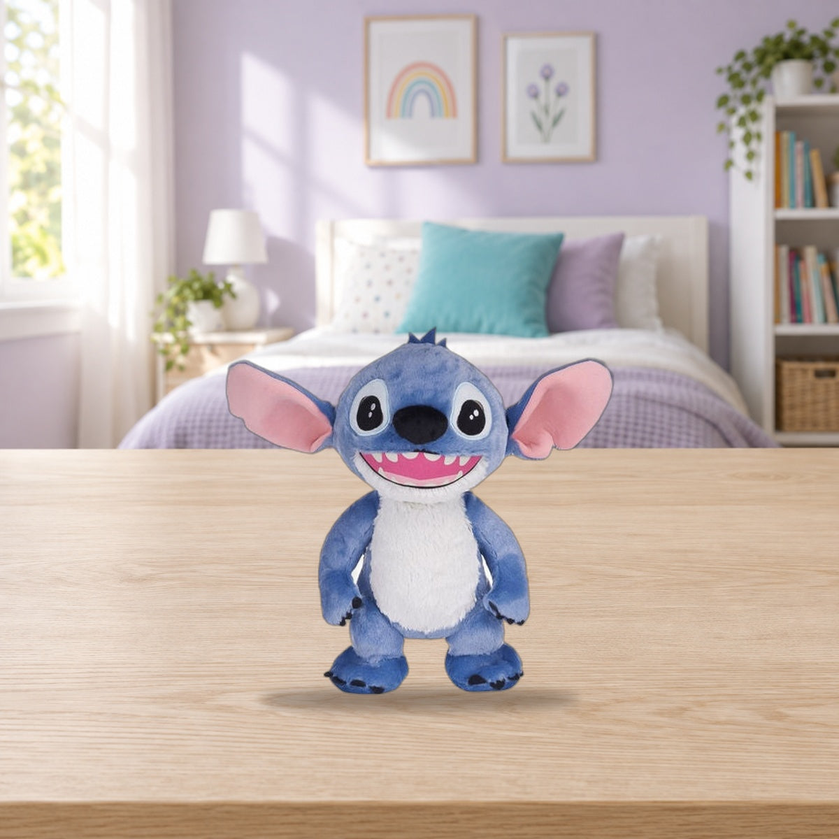 Composición de ambiente con la foto original: Peluche Stitch de la película – 30 cm