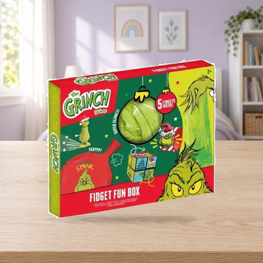 Composición de ambiente con fotografía original: Fidget Fun Box El Grinch