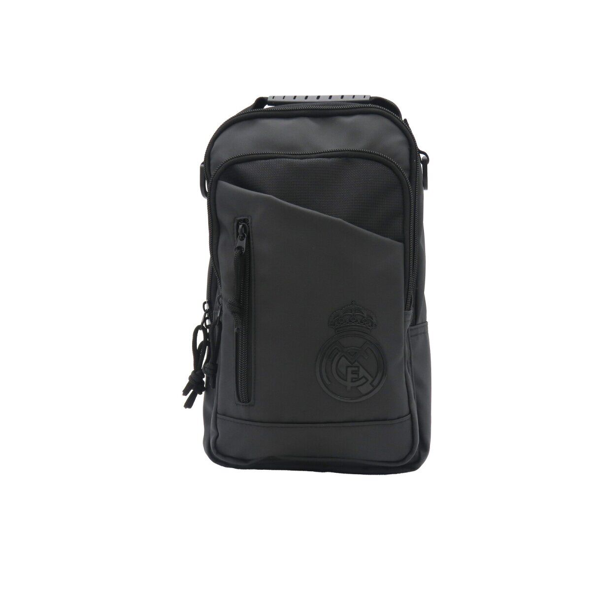Bandolera Real Madrid negra, vista frontal