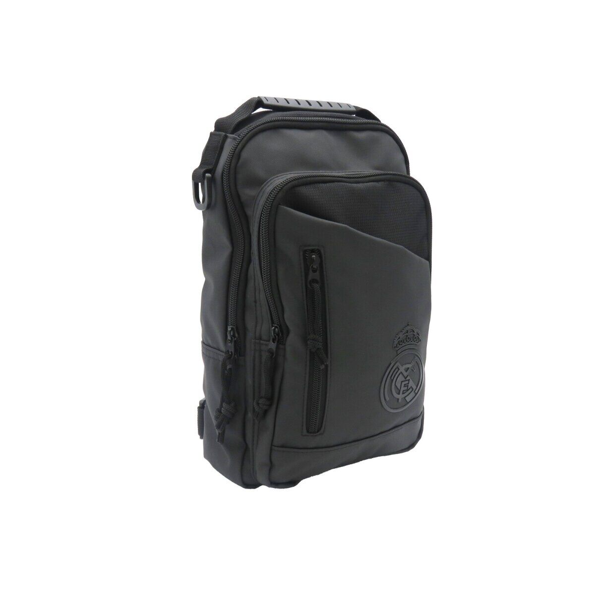 Bandolera Real Madrid negra, vista lateral