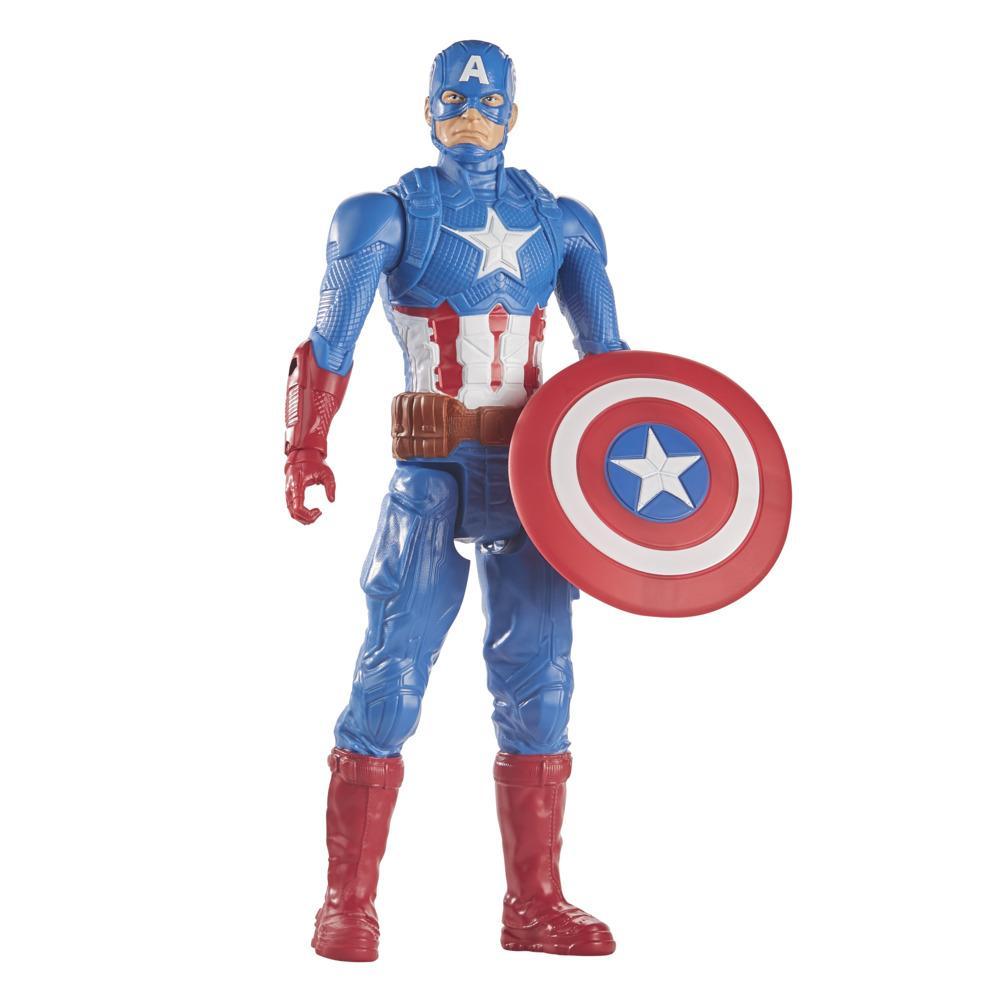Capitán América Titan Hero 30 cm con escudo — vista frontal