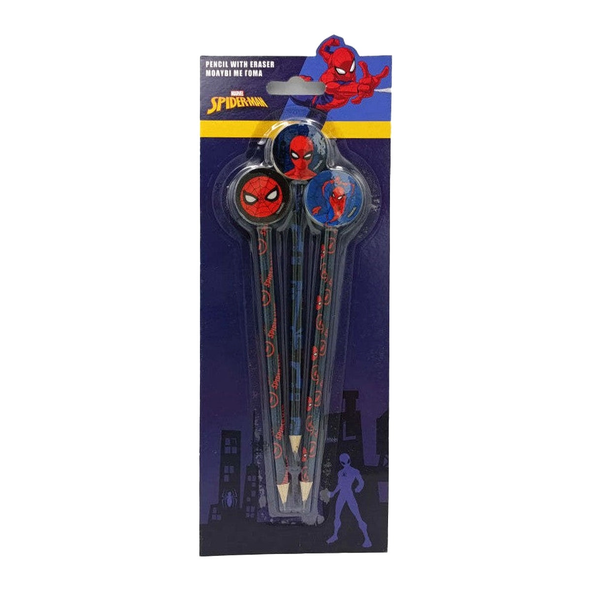 Lápices con goma 3D Spider-Man — foto con encuadre ampliado