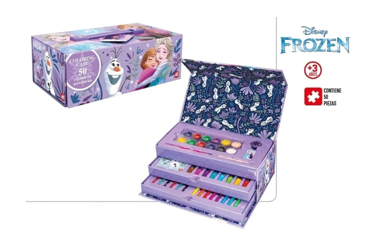 Set Frozen de 50 piezas abierto y cerrado