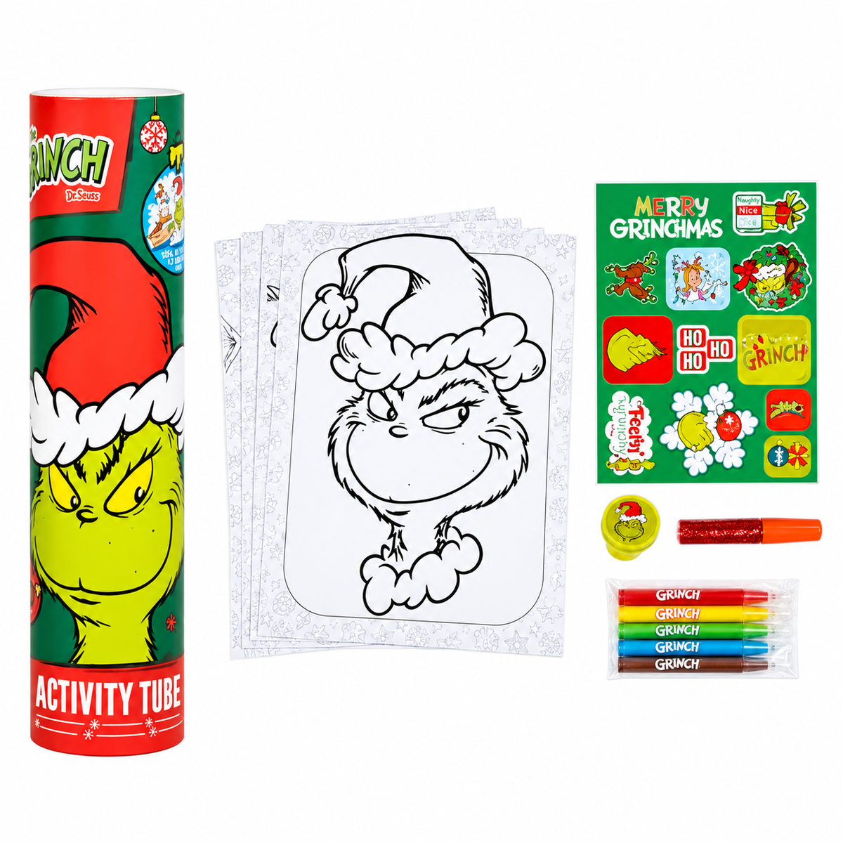 Set de actividades Grinch: imagen mejorada con IA a partir de la fotografía original