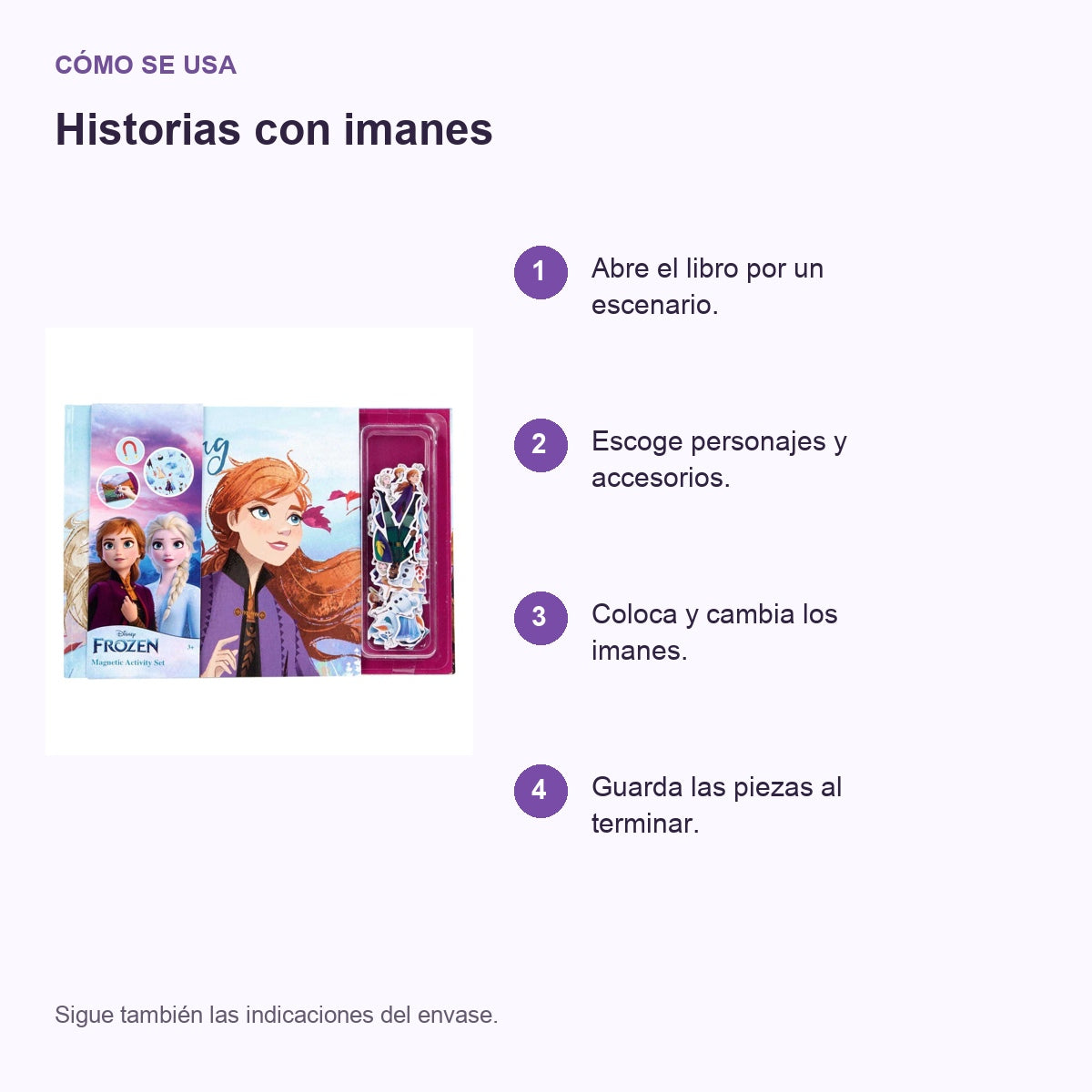 Guía de uso: Libro magnético Frozen