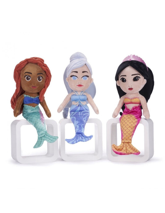 Peluches La Sirenita de 30 cm: tres modelos del surtido. Se vende una unidad.