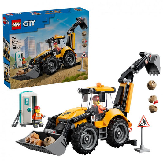 LEGO City – Cargadora retroexcavadora amarilla (60480) - presentación