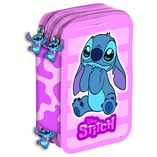 Estuche de 3 pisos Stitch Lovely — fotografía original nítida