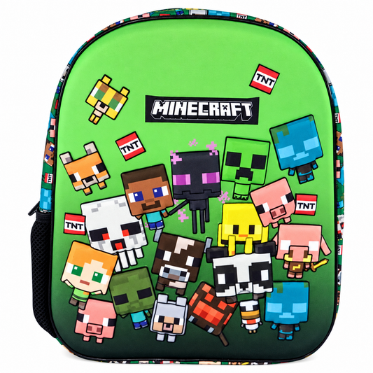 Mochila Minecraft Characters 3D — imagen mejorada con IA a partir del original