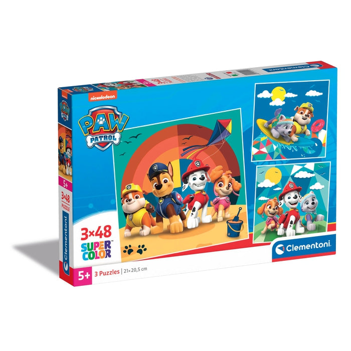 Pack de 3 puzzles Patrulla Canina de 48 piezas · Clementoni