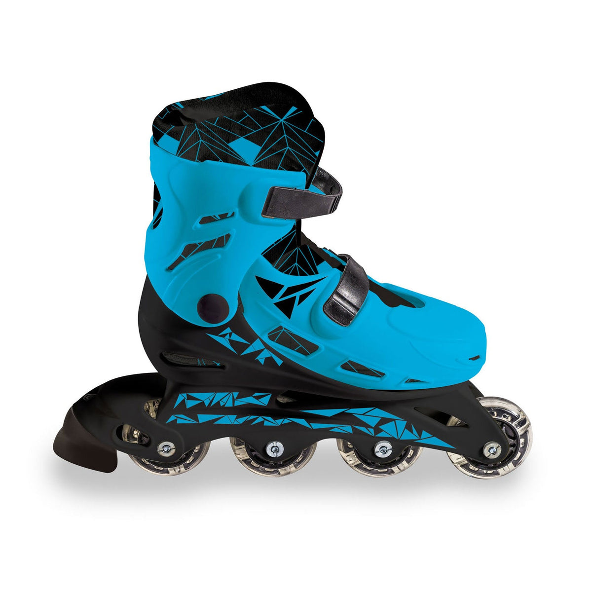 Vista de los patines en línea Mondo azules talla 33–36