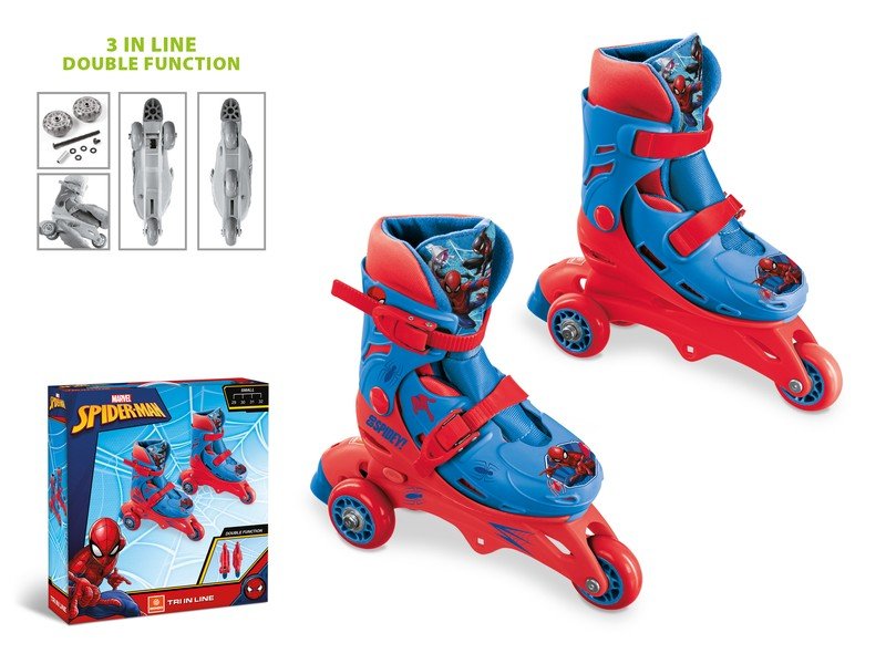 Patines Spider-Man Mondo ajustables 29–32 con caja