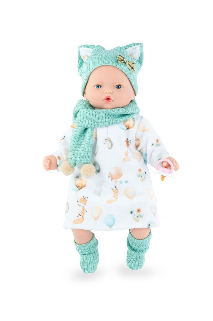 Detalle de la muñeca incluida en la pareja Pitus Mellizos de 40 cm
