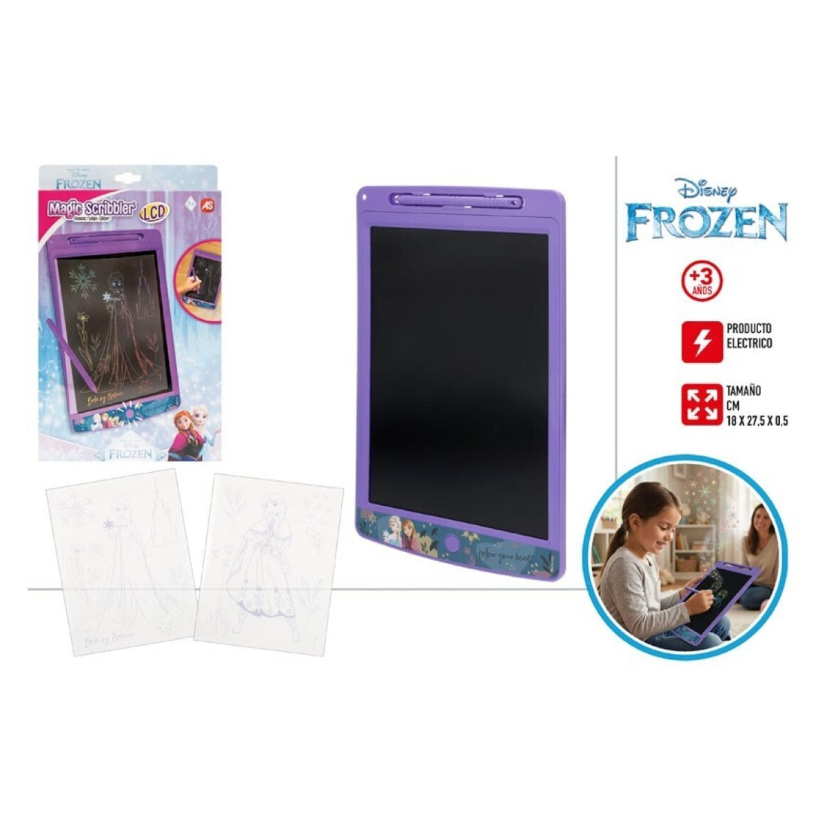Frozen: pizarra mágica LCD en color