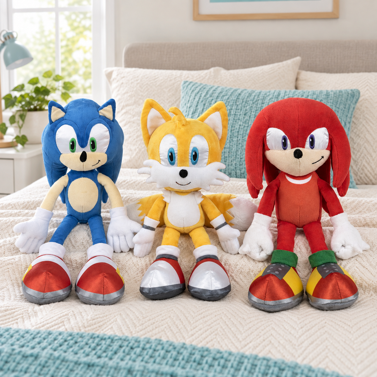 Sonic, Tails y Knuckles — escena de ambiente ilustrativa
