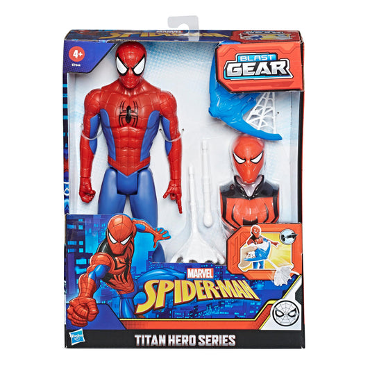 Spider-Man Blast Gear de 30 cm en su envase