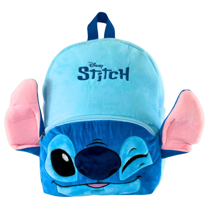 Mochila de peluche Stitch azul — fotografía original nítida